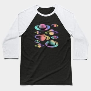 Disco Saturns Baseball T-Shirt